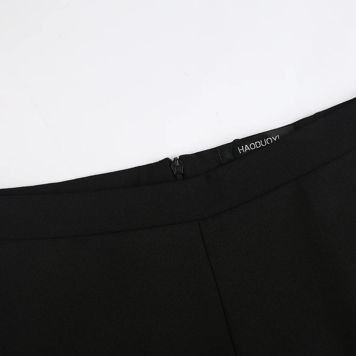 

High Waist Pants Women Lotus Leaf Flare Pants Black Pants Women Romantic Elegant Commute Double-layer Lotus Leaf Cropped Pants