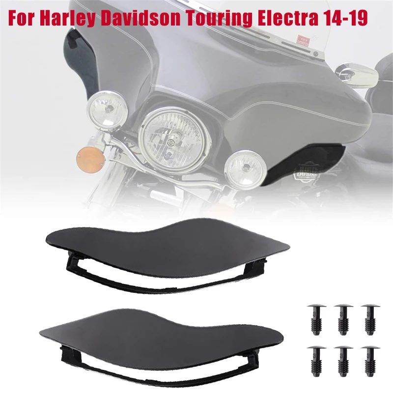 

2 Pcs Air Deflectors Side Wings Windshield Fairing Cover Shield for Harley Davidson Touring Electra/Street/Tri Glide CVO 14-19