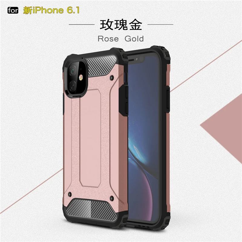 

Case For iphone 11 Pro Case Full Wrapped Armor Hybrid PC+TPU Shockproof Case For iphone 11 Pro Cover For Fundas iphone 11+ Coque