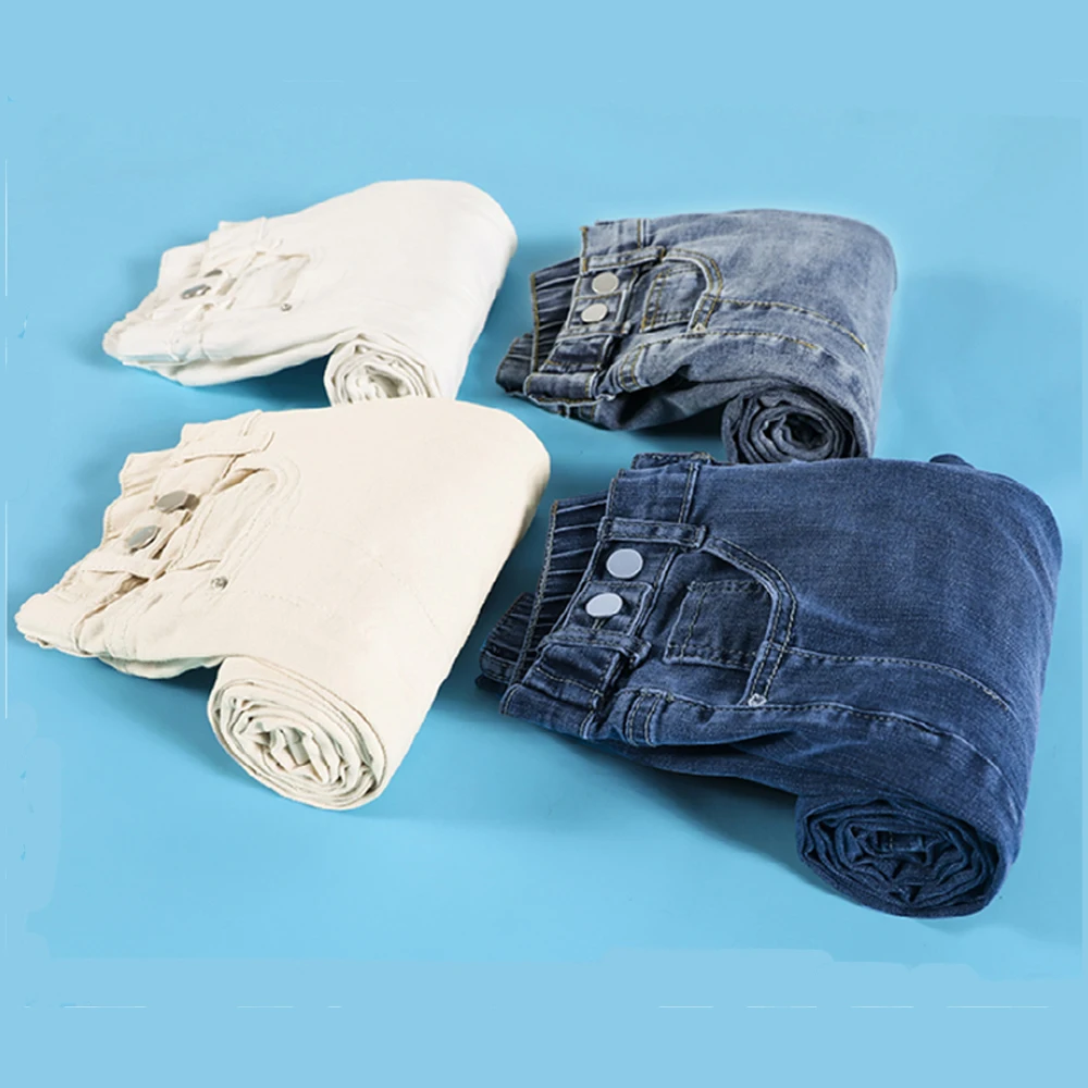 

Spring Summer 2021 Korean Fashion Skinny Jeans Women'S Cropped Casual Trousers White Slim Young Girl Feeling Trend Pencil Pants