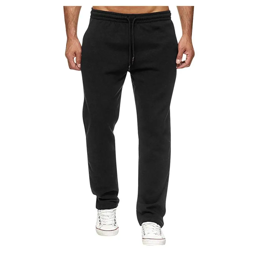 Хлопковые мужские спортивные брюки на каждый день со шнурком однотонные зимние