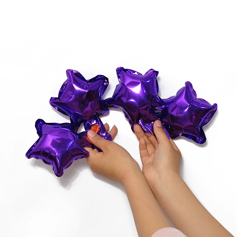 

10PCS 5 Inch Mini Heart Pentagram Foil Balloons Wedding Room Decor Baby Birthday Party Christmas Decorations Supplies Kids Toys