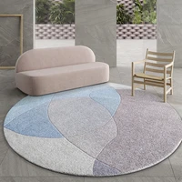 round area rug nordic geometric pattern thick carpet for living room bedroom big sofa coffee table floor mats office area rug