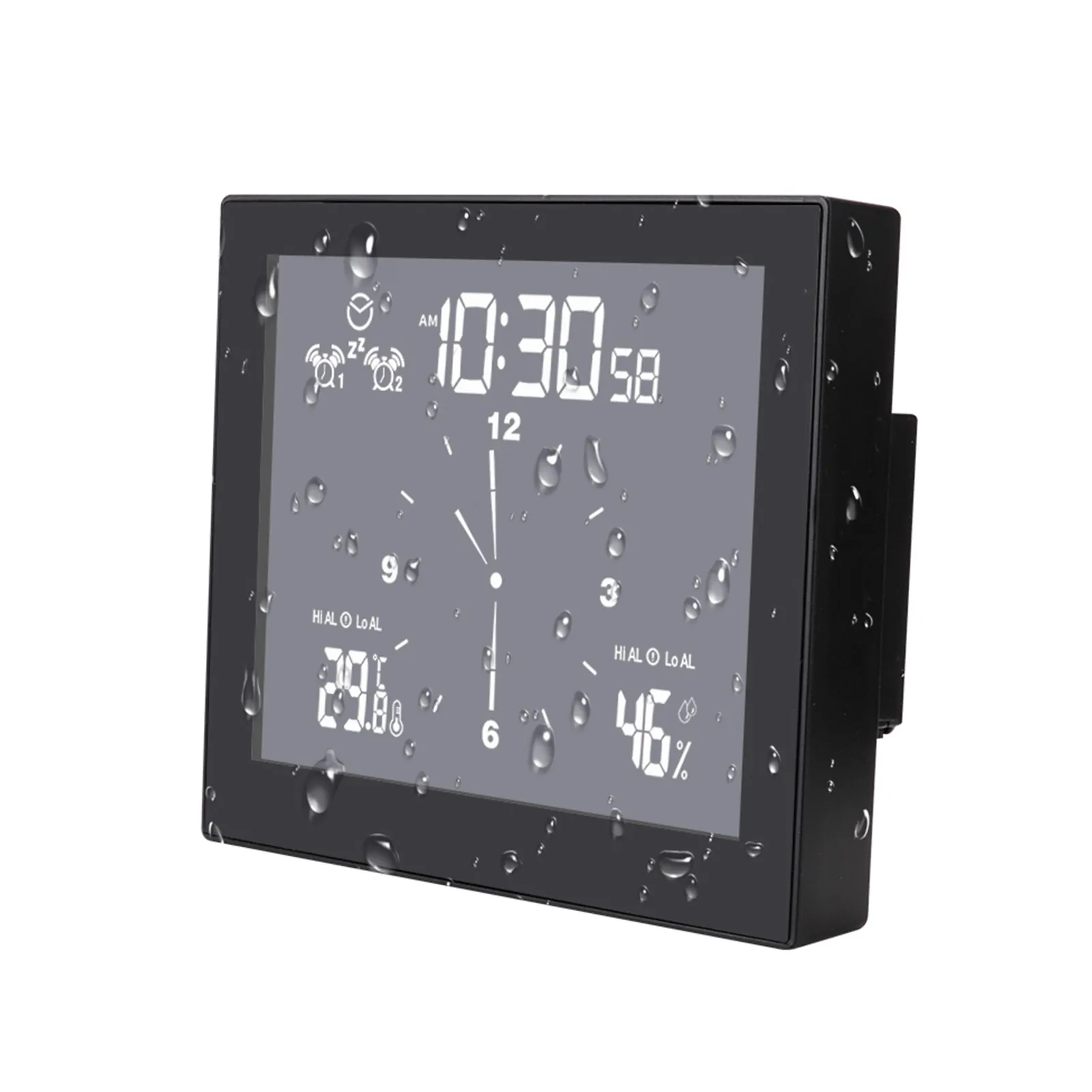 

Digital Bathroom Clocks Simple LCD Electronic Alarm Clock Waterproof Shower Watches Temperature Clocks Hanging Timer