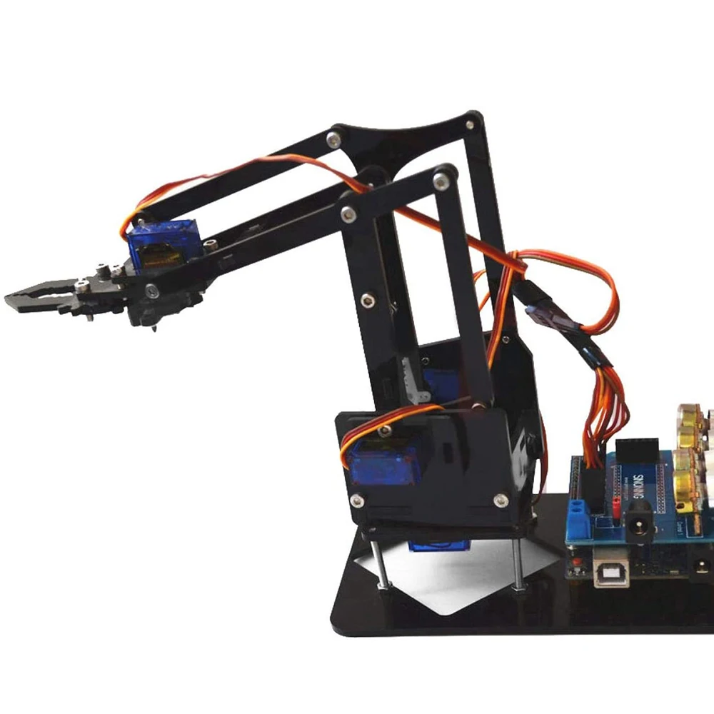 Diy Robotic Arm Claw kit for Arduino R3 High Hardness Acrylic Support Scracth Programming PS/2.4G Wireless Control | Электронные