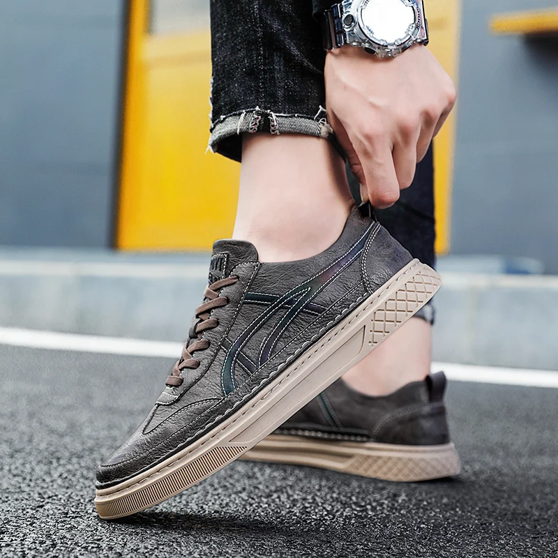 

Casualfor zapatos informales para masculino men zapatillas leather couro male large genuine man moccasins breathable size cuero
