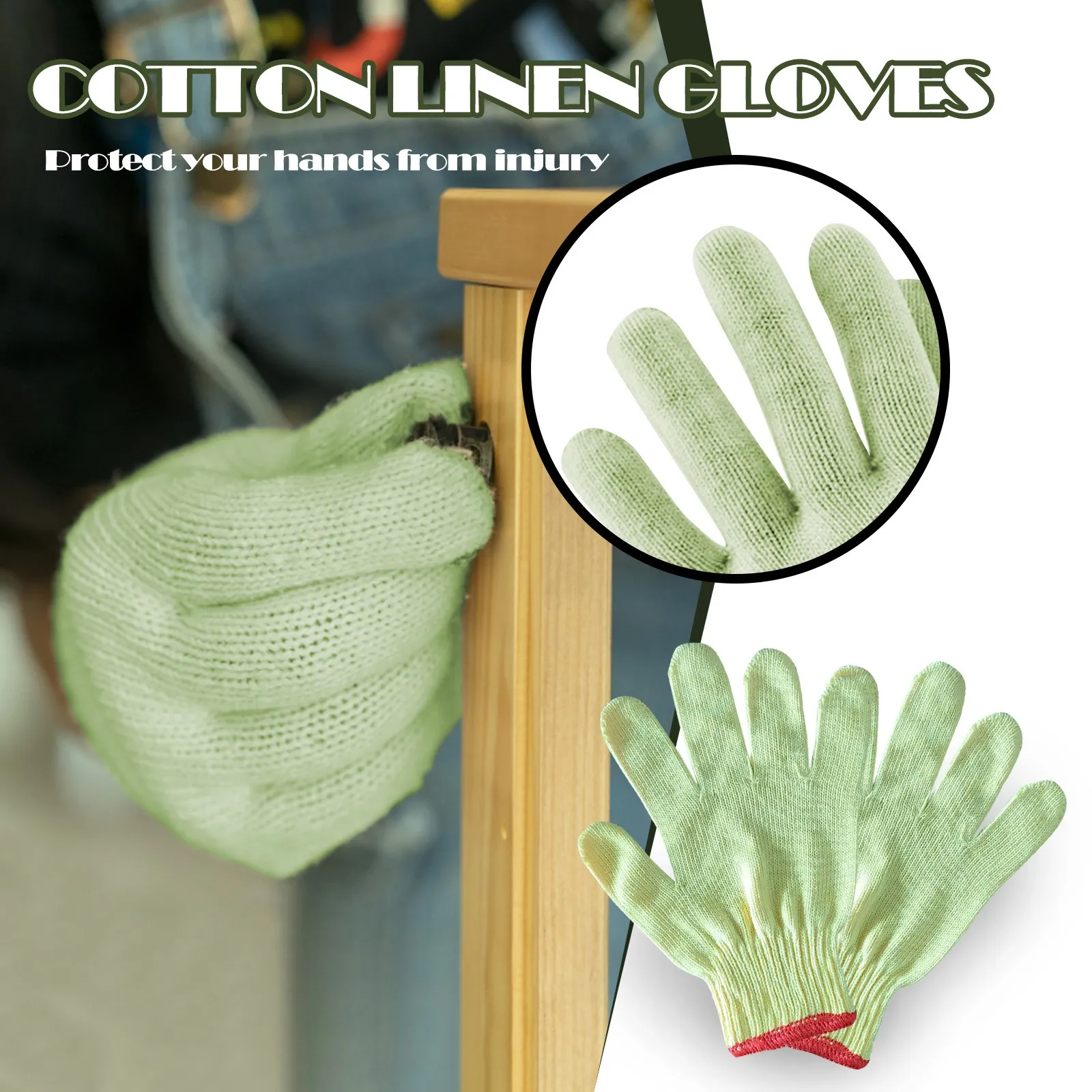 

Pure Cotton Women's garden gloves white gloves cotton gardening work gloves construction woodworking hand gloves household