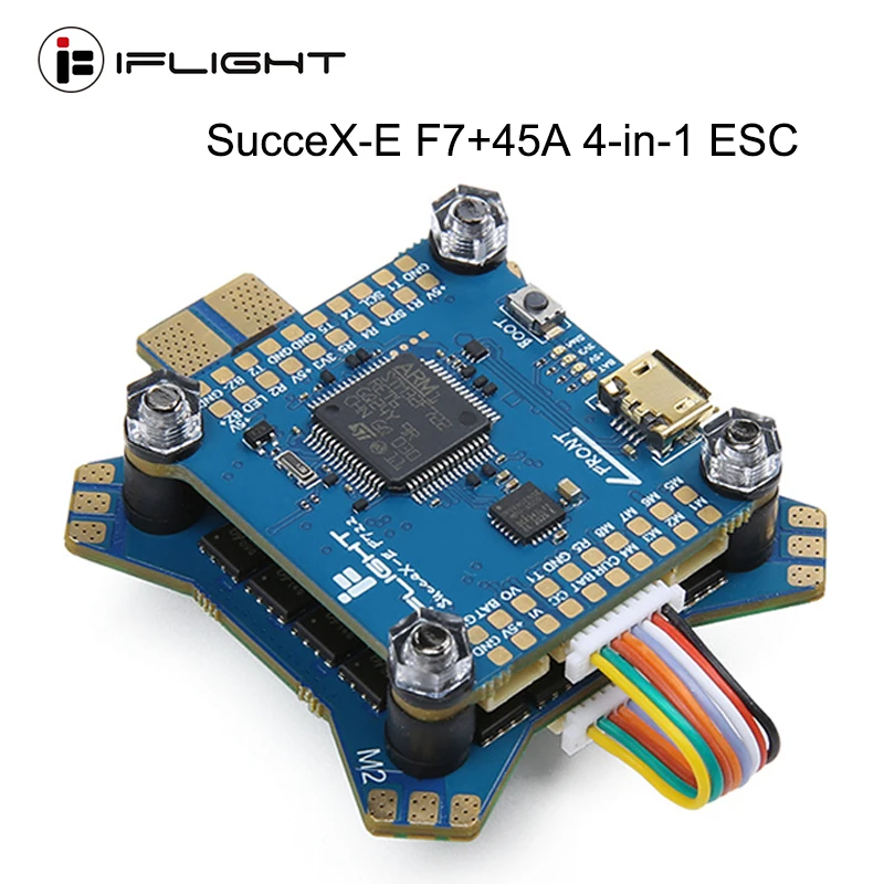

IFlight SucceX-E F7 V1.0 45A 4-in-1 ESC 2-6S Flight Stack (MPU6000) Assembly Fault Light W/ 5.8G 800mW VTX FPV Racing Drone YF