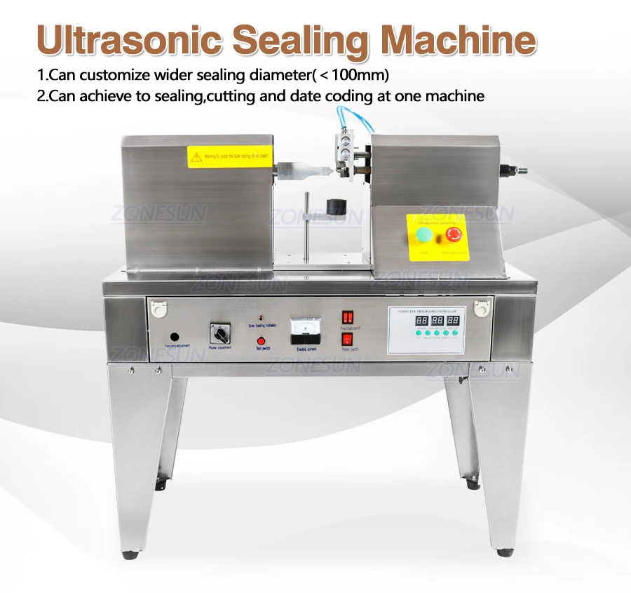 ZONESUN QDFM-125 Máquina ultrassônica de selagem de tubos de plástico 