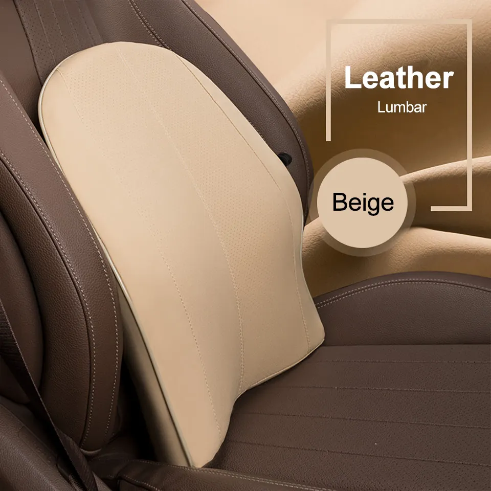 Beigecloth Автомобильное u-образное сидение, подушка с памятью, подголовник, поясничная опора для комфортного универсального автомобиля, красный/бежевый/кофейный/черный, для вождения и путешествий - Цвет: Beigecloth