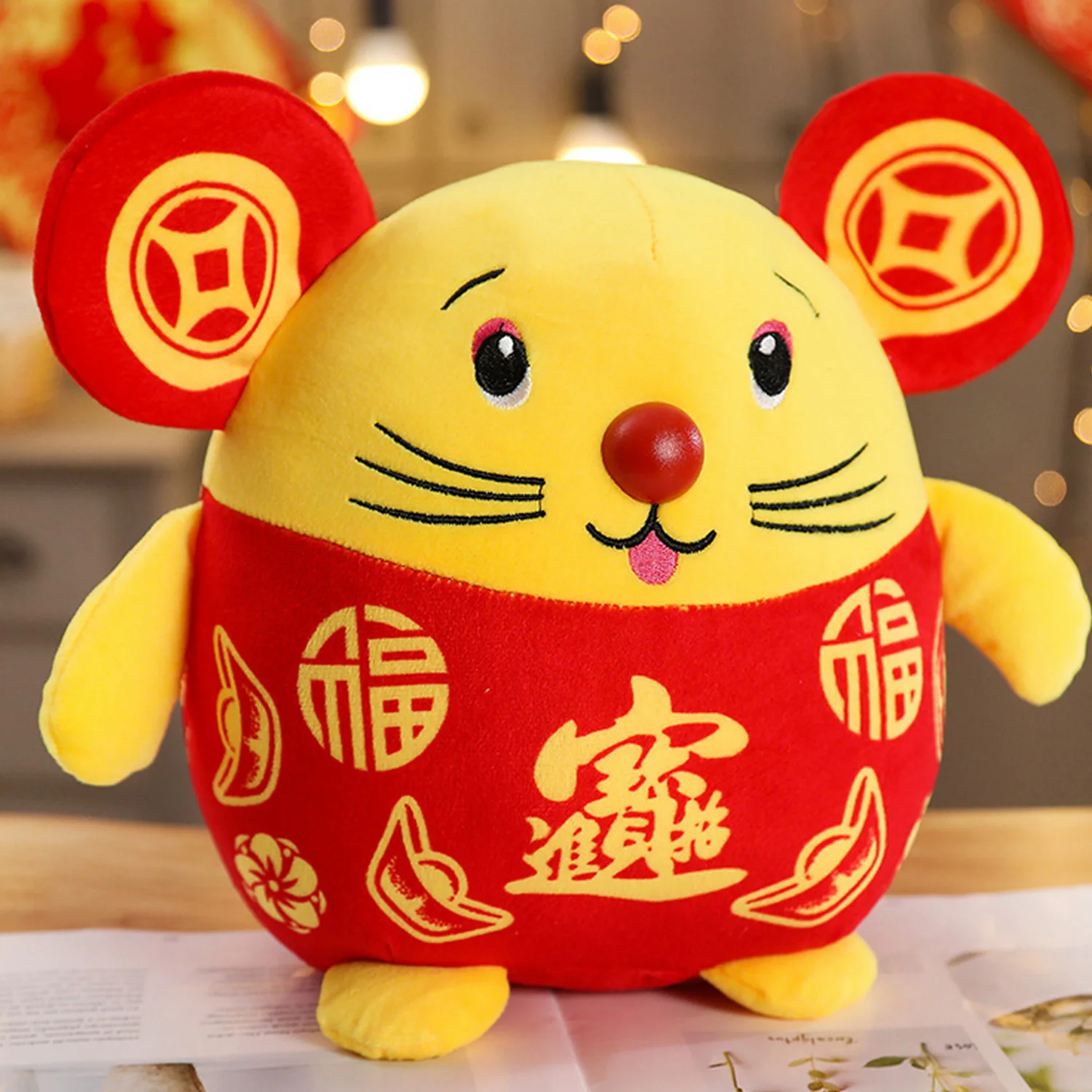 Behogar милые счастливые крысы плюшевые мягкие куклы игрушки Висячие украшения с