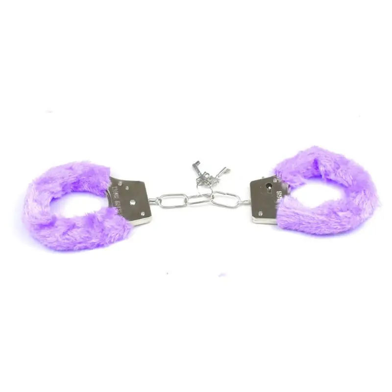 

Bondage Furry Handcuff With Key Police Roleplay Tools Game Plush Handcuff