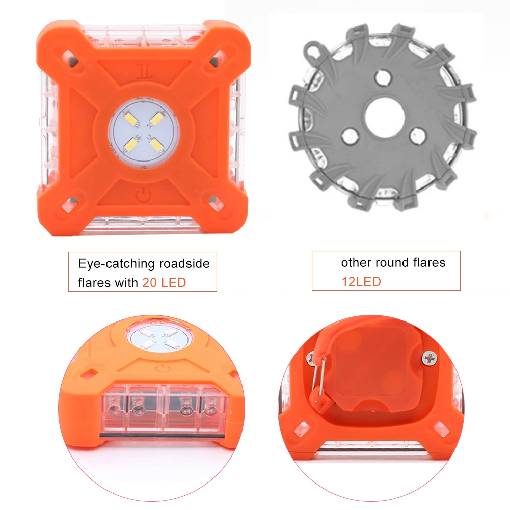 

LED Safety Road Flares Multi-Function Waterproof Traffic Warning Lamp Emergency Lights Road Safety Lamp Car Accessories