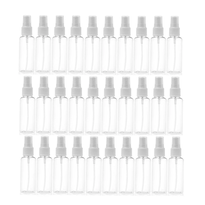 

30Pcs Transparent Empty Spray Bottles 50Ml Plastic Mini Refillable Container Empty Cosmetic Containers