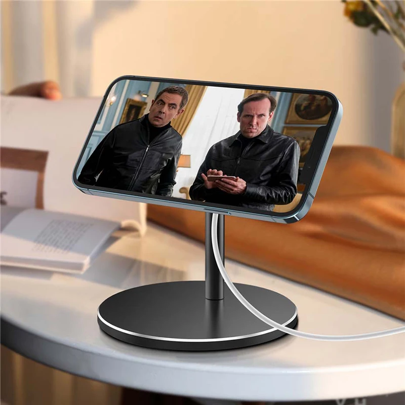 

Magnetic wireless charger stand for iphone 12 pro max 11 pro 360 mobile phone holder for magsafe wireless charging for apple