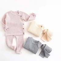 baby boy girl clothes sets spring autumn solid newborn baby girl clothing long sleeve with pants outfits casual baby pajamas