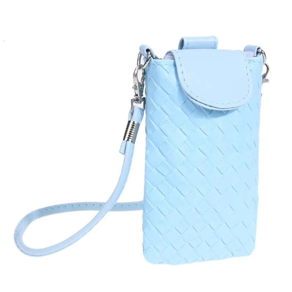

PU Crossbody Bags Woven Small Coin Purse Luxury Wallet Women Designer Brand Famous Messenger Bag Mobile Phone Bag Retro Fashion