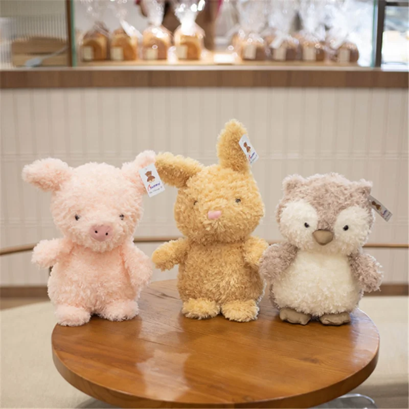 

Милые плюшевые игрушки в виде свиньи, 20/30 см, милая мягкая игрушка-Зверюшка в реальной жизни, Сова, кролик, утка, овца, Успокаивающая кукла, подарок для детей на день рождения