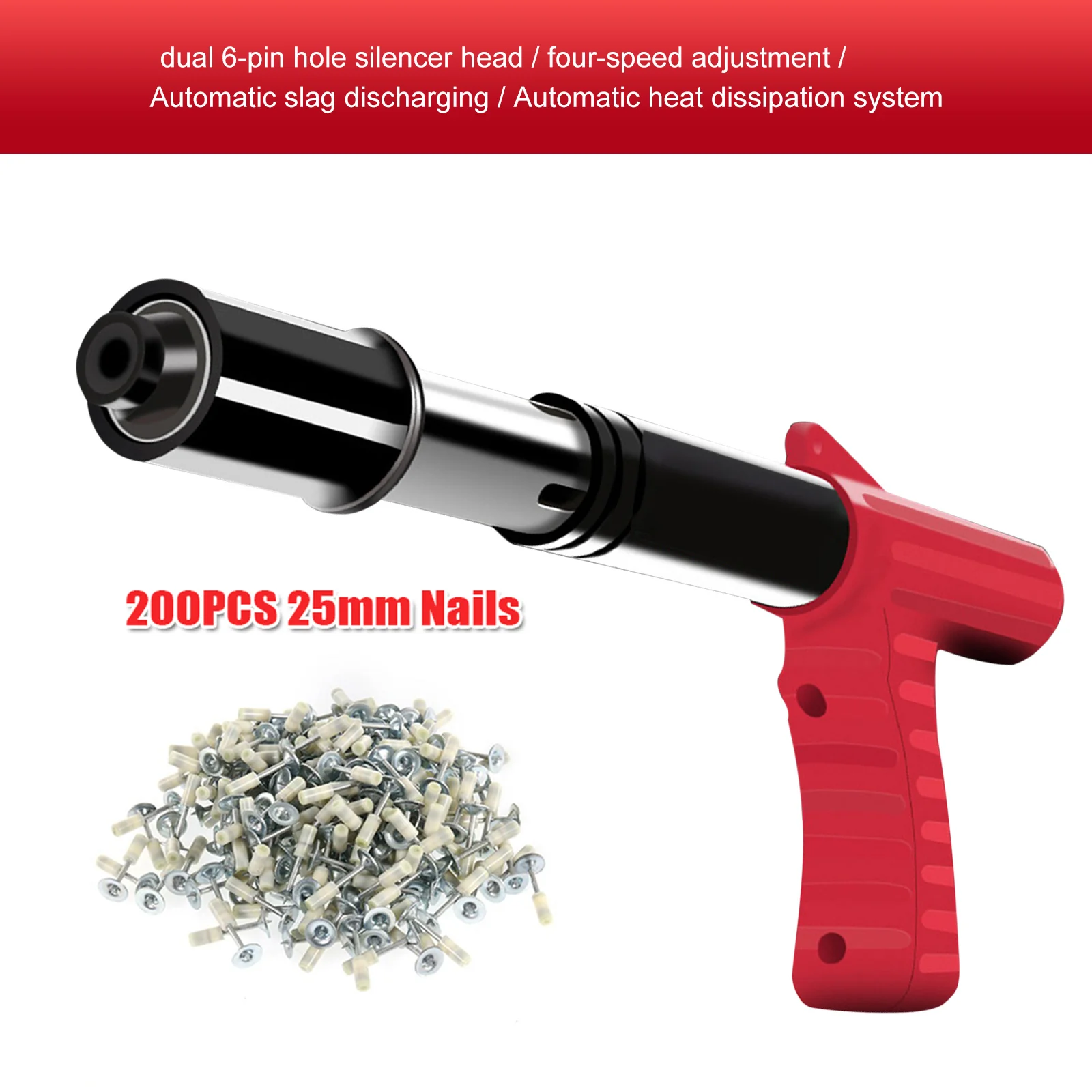 Беспроводной пневматический стальной пистолет для ногтей инструмент