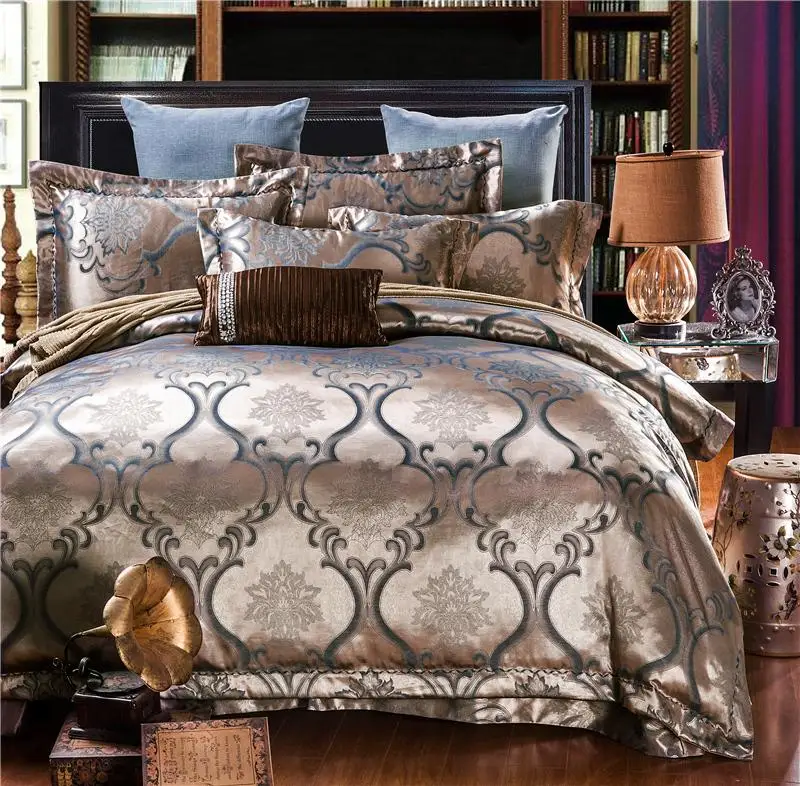 Комплект постельного белья из шелка хлопка и сатина 4 шт.|Комплекты белья| |