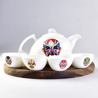 christmas wedding decoration four cups and one pot bone china kungfu travel tea set ceramic tea set does not contain tea trays