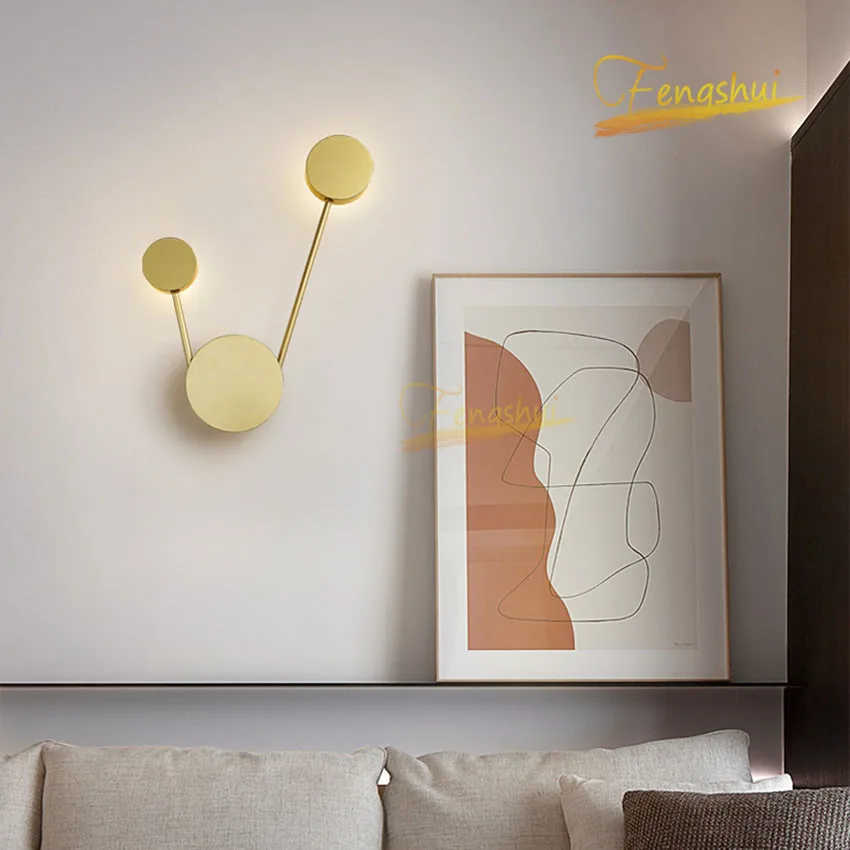 Современный минималистичный светодиодный настенный светильник освещение арт