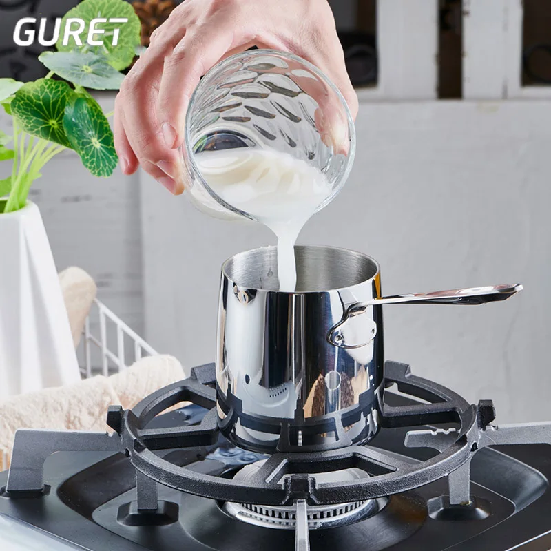 Прочный кофейник GURET из нержавеющей стали для молока супа газовая плита