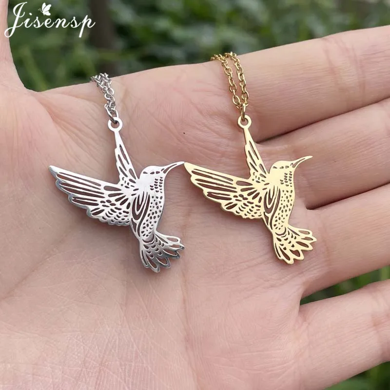 

Lovely Stainless Steel Hummingbird Necklaces & Pendants for Women Simple Clavicle Chain Swallow Bird Necklace Jewelry Wholesale