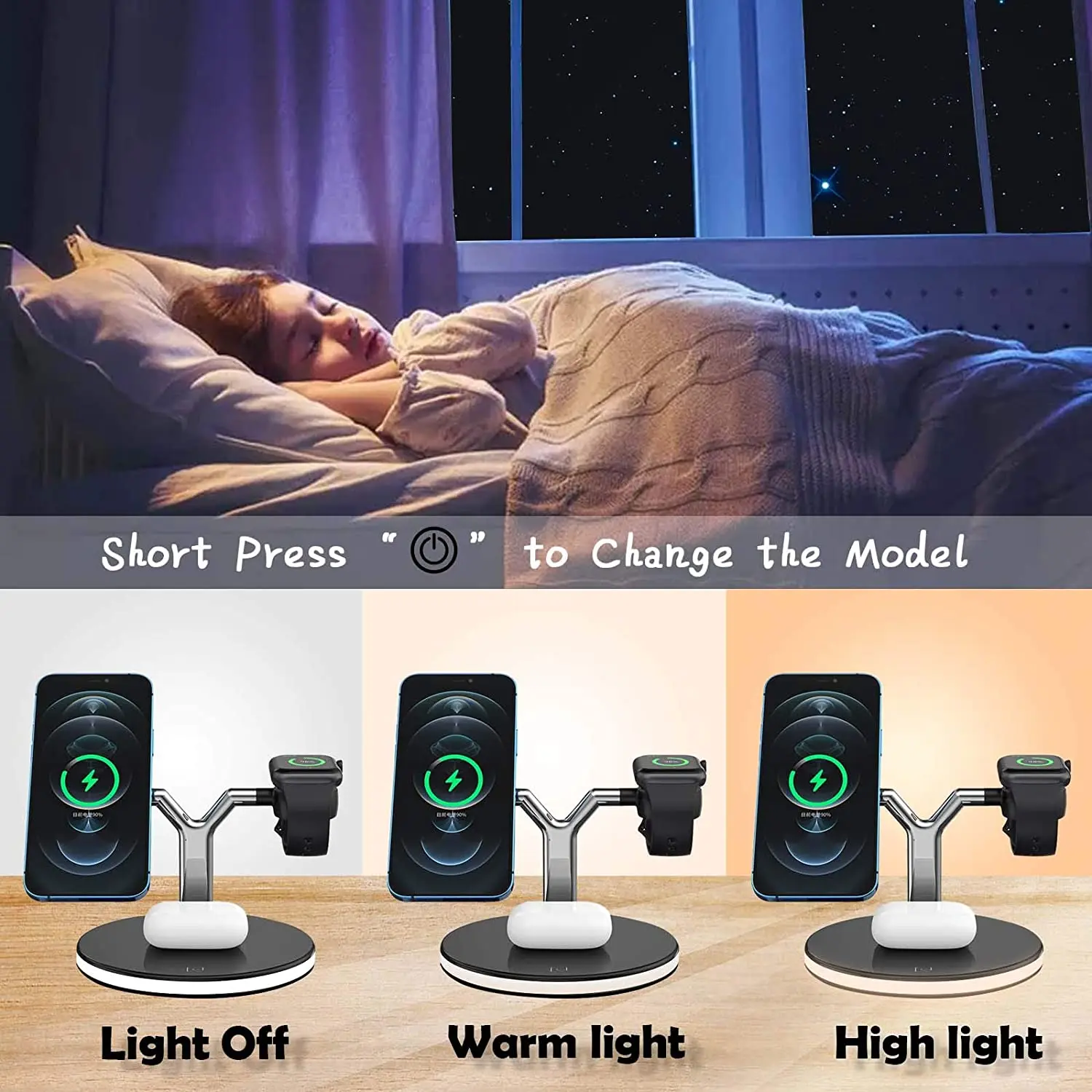 

3 in 1 25W Magnetic Wireless Charger Stand For iPhone 12 Pro Max Mini Apple Watch 6 Qi Fast Charging Dock For Airpods pro iWatch