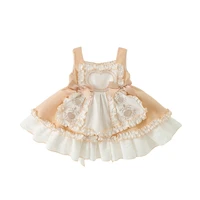 girl dresses lolita style sleeveless princess dresses for party wedding show kids clothes with big bow 1 5y