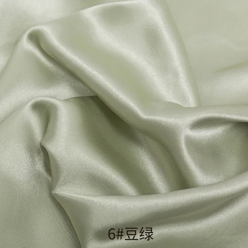 6 Bean Green Атласная ткань высокого класса, атласная ткань для платья, имитация шелковой ткани, Подарочная коробка, подкладка, ткань из сатина, одноцветная ткань - Цвет: 6 Bean Green