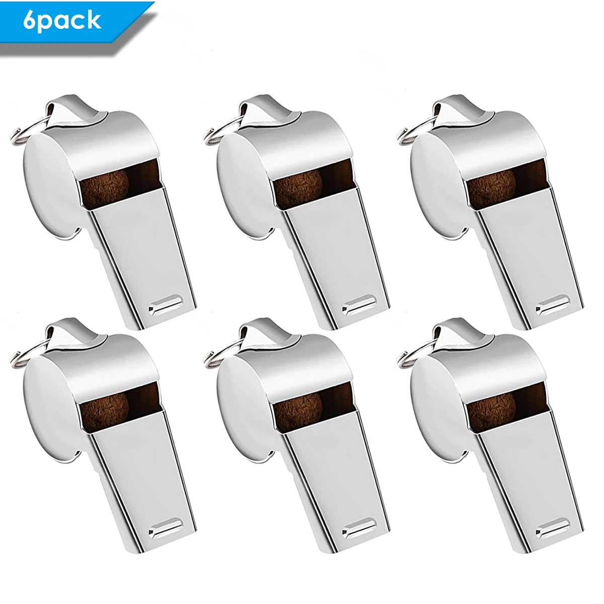 6 шт. свистки из нержавеющей стали для экстренного спасения | Спорт и развлечения