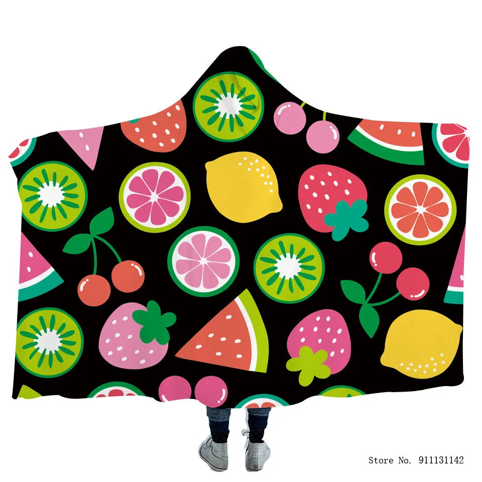 

Модное Постельное белье серии фруктов, одеяло с двойной подкладкой, цветные плюшевые простыни, мягкие одеяла из шерпы для взрослых и детей