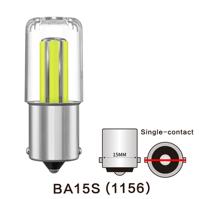 

2Pcs 1156 1157 LED Bulb Car Headlight BA15S BAY15D 5W 6 COB Brake Light Tail Light Reverse Lamp Warning Signal Car Truck Light