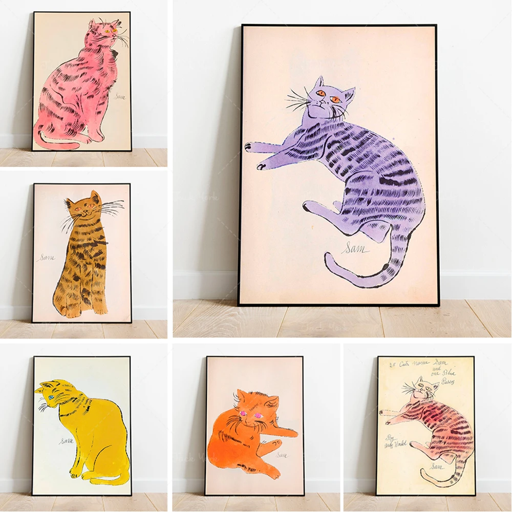 

Red Cat Sam - Andy Warhol Art Print, Digital Download Art, Pop Art, Pop Art Print, Andy Warhol Poster, Contemporary Art