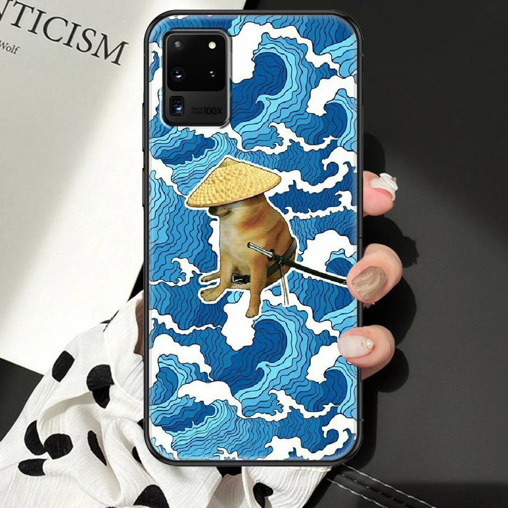 Чехол Cheems Doge для телефона Samsung Galaxy Note 4 8 9 10 20 S8 S9 S10 S10E S20 Plus UITRA Ультрачерный Модный