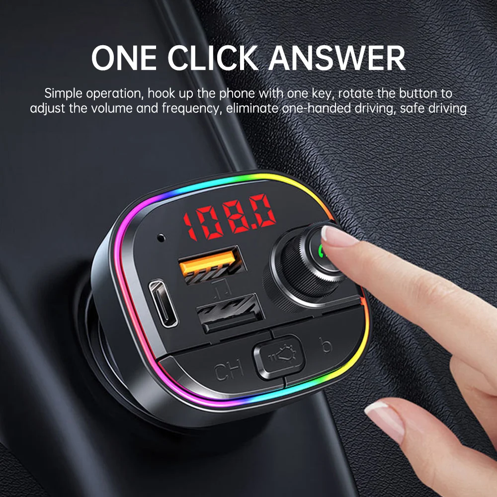 Автомобильный fm передатчик QC3.0 двойной USB Bluetooth автомобильный Радио адаптер MP3 с