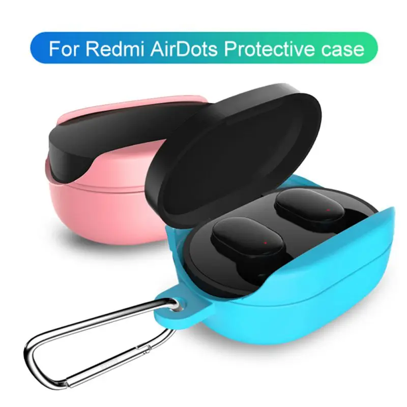 Защитный чехол для наушников с кольцом Xiaomi mi Red Airdots Youth силиконовый Xio Air Dots