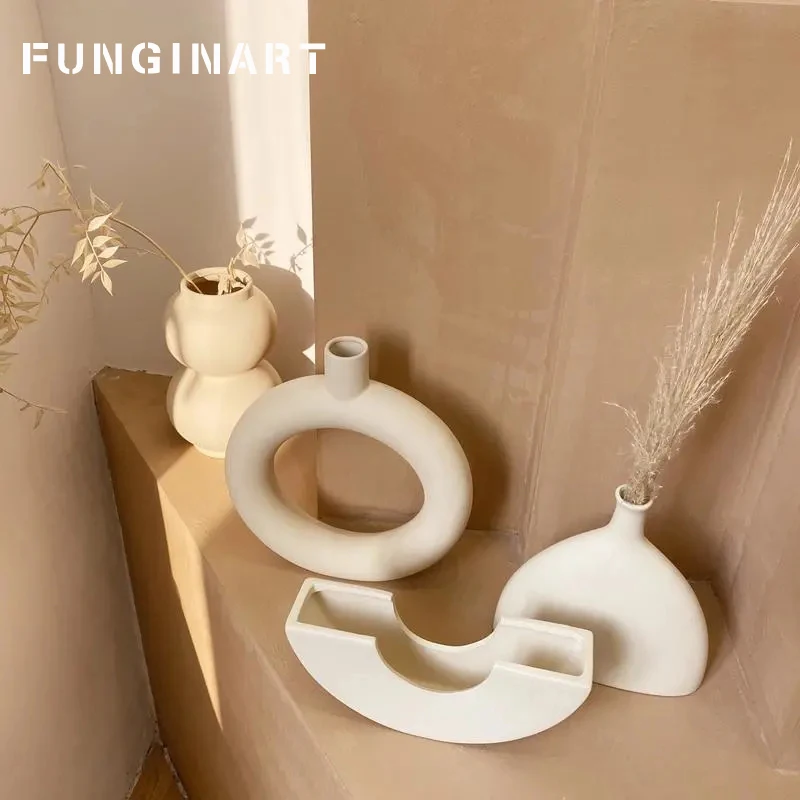 Керамическая ваза в скандинавском стиле Современная Минималистичная