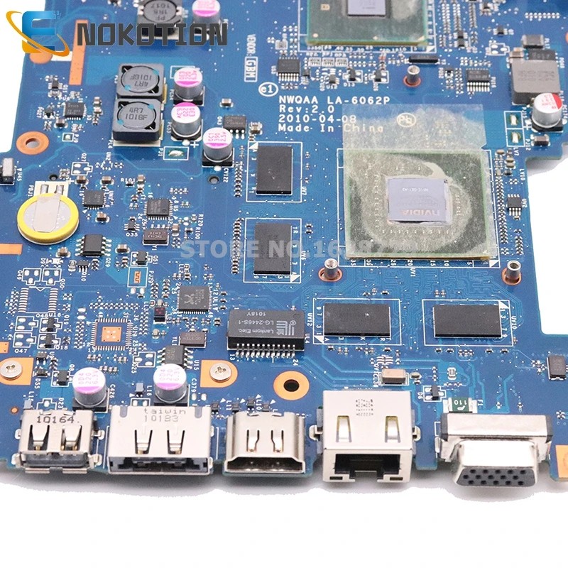 Материнская плата NOKOTION NWQAA LA-6062P для Toshiba satellite A660 A665 материнская ПК 3D K000112450 HM55 DDR3