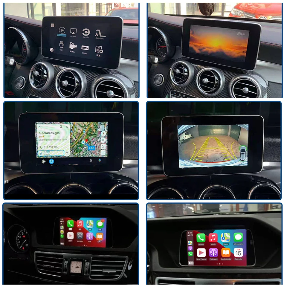 Телефон Mirrorlink Android авто беспроводной Apple CarPlay модуль для  Mercedes NTG4.0 C E ML GL OEM Автомагнитола