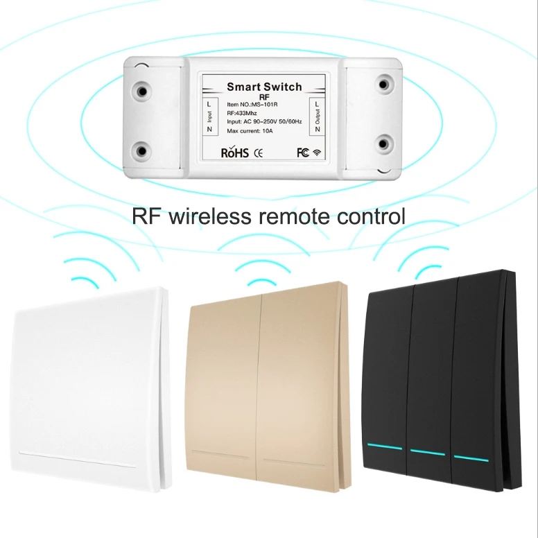 Кнопочный WiFi умный светильник RF433 настенный передатчик комплект приложение Smart