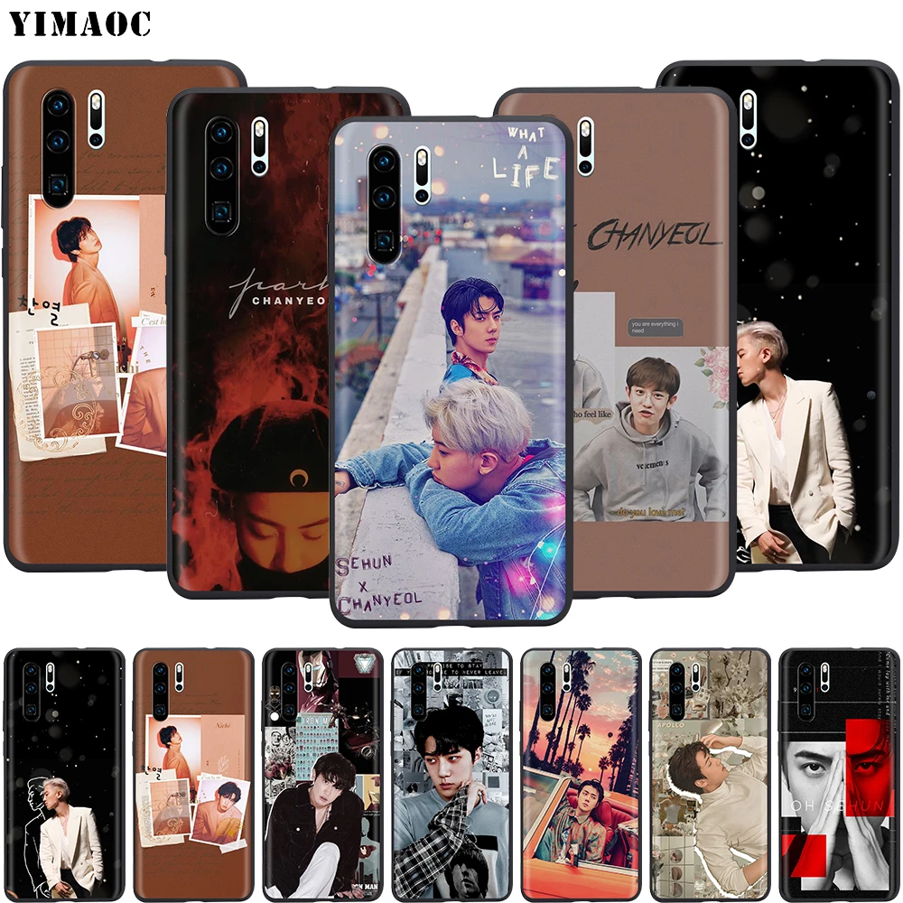 Мягкий чехол Chanyeol Sehun EXO для Huawei Nova 4E 5 5T Smart P9 Lite Y6 Y7 2019 Honor 8A 20S Pro Prime|Бамперы| |