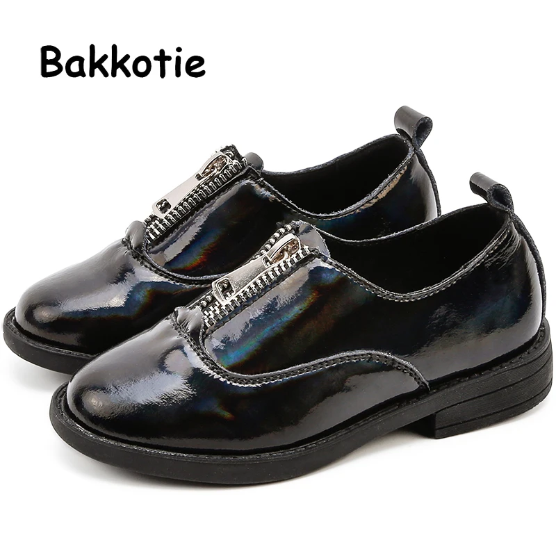 Bakkotie/2019 г. детская Осенняя обувь Новая модная черная мягкая повседневная для