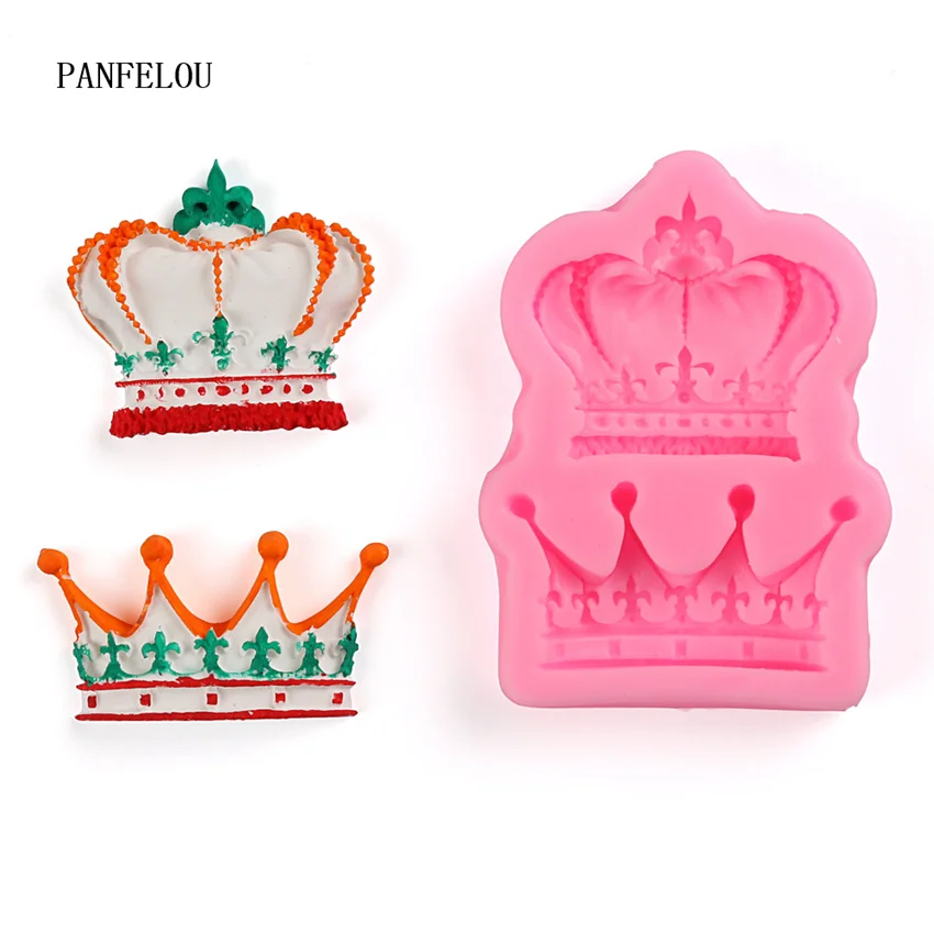 Силиконовая форма сделай сам в виде короны для помадки торта шоколада мыла