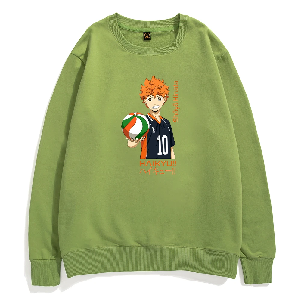 

Японские Аниме мужские свитшоты Haikyuu Shoyo Hinata графические пуловеры Модная хлопковая мужская Толстовка Harajuku Японская кофта Манга