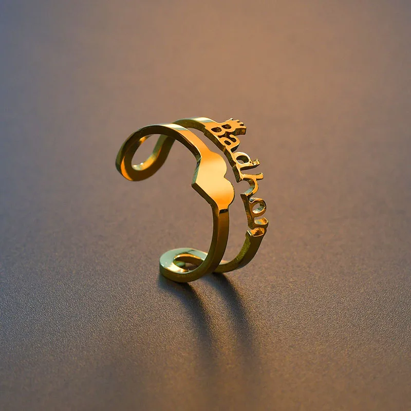 

Goddess Special Super Fire Custom Engraving Ring Niche Design Chic Style Essential Accessoriesfor Going Out