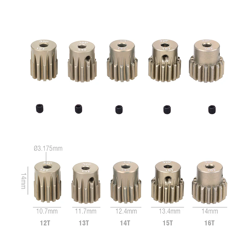 Шестерня из алюминиевого сплава SURPASS-HOBBY 3 175 мм 12T 13T 14T 15T 16T 17T 18T 19T 20T для моделей