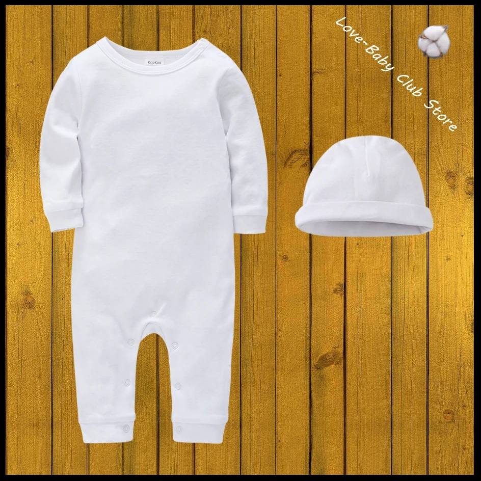 

Newbon Baby Romper Cap Clothes Set Infant Pajamas Hat Soft 100% Cotton Girl Boy Clothing Set Toddler Roupa De Bebes Infantil