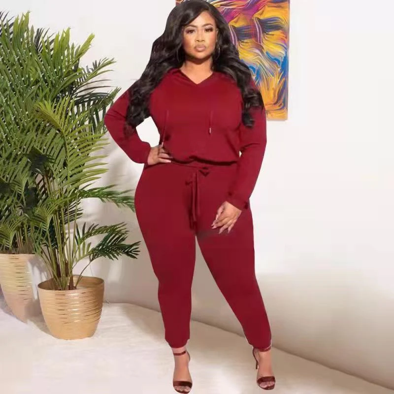 

HAOOHU Women's 2-piece Jogging Suit Long Sleeve Loose Hoodies Casual and Tracksuit Pants Plus Size Sets Outfits Urban Commute